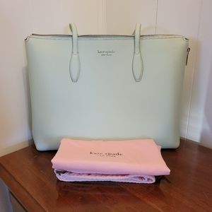 NWT Kate Spade all day large zip-top tote in Crystal Blue